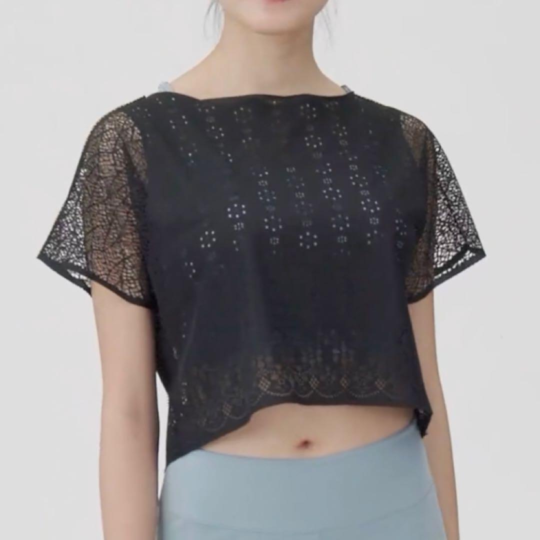 チャコット バレエ ヨガ ＊レースニットTシャツ＊ Mサイズ 新品❣️
