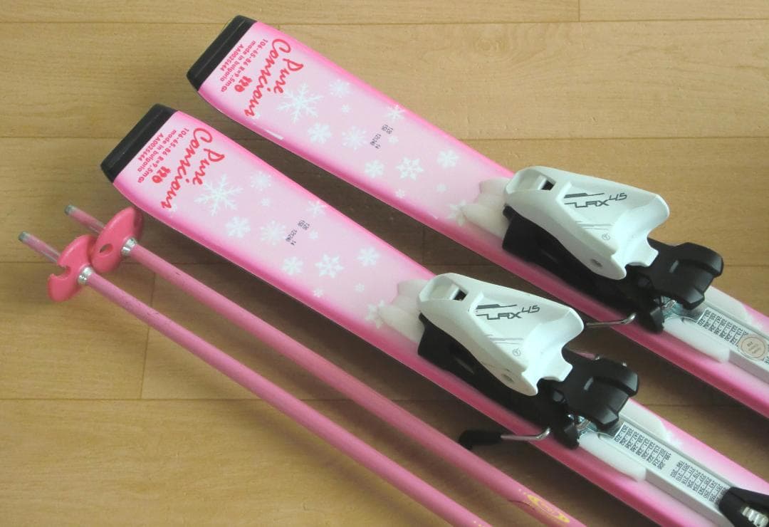 ■■送料無料■子供用スキーフルセット■板120靴22■WAX済■女の子■■