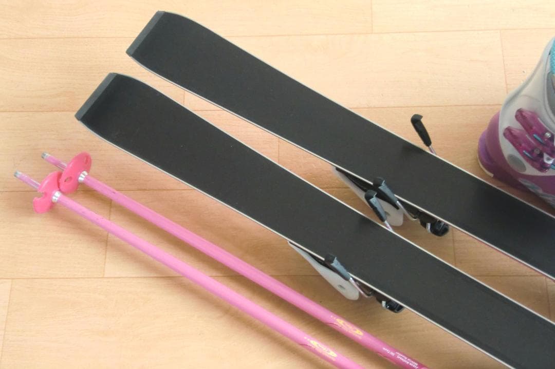 ■■送料無料■子供用スキーフルセット■板120靴22■WAX済■女の子■■