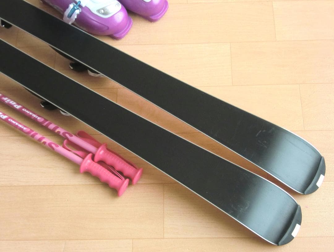 ■■送料無料■子供用スキーフルセット■板120靴22■WAX済■女の子■■