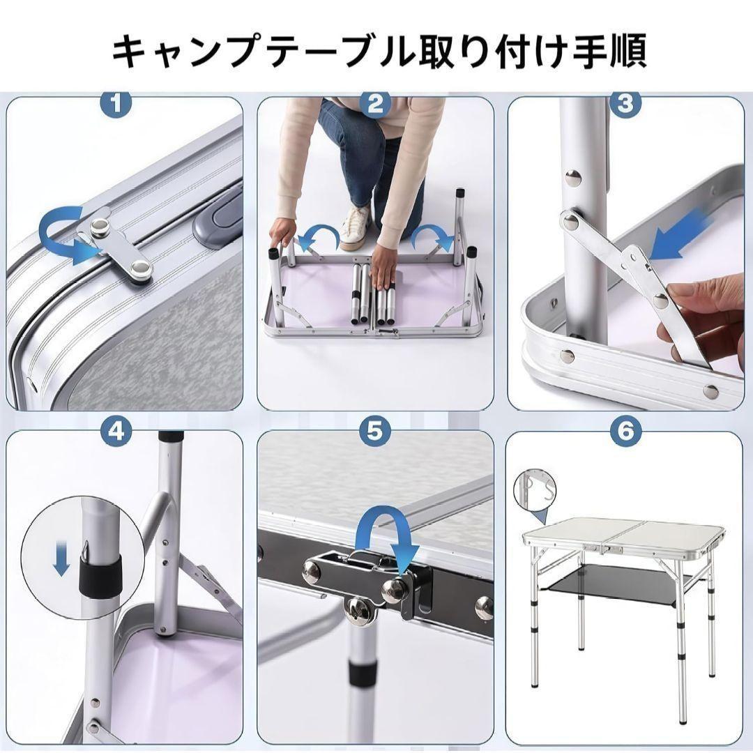 ❣️2点セット❣️キャンプテーブル アウトドア 茶 耐熱 コンパクト 防水