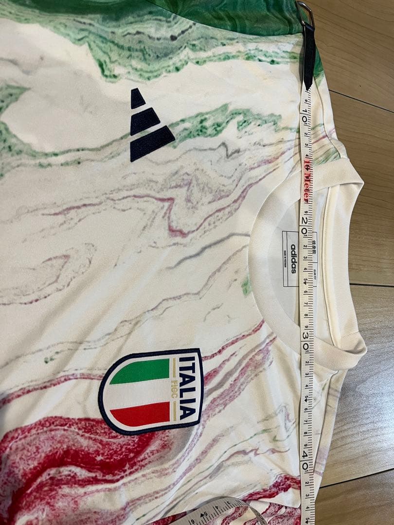 adidas イタリア代表 マーブルシャツ　Lサイズ