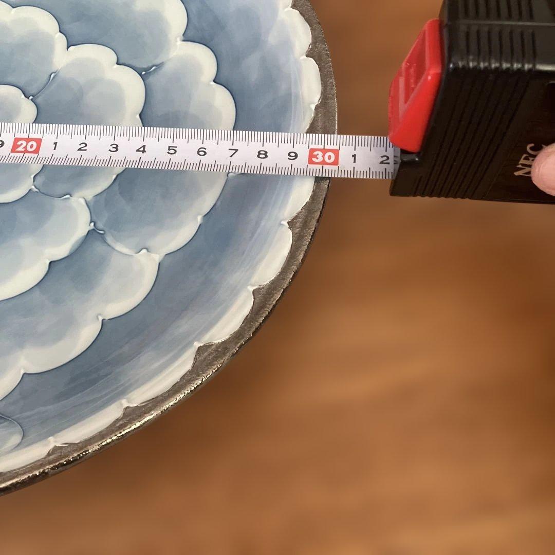 【美品】有田焼　文山窯　プラチナ牡丹　大皿　箱無し