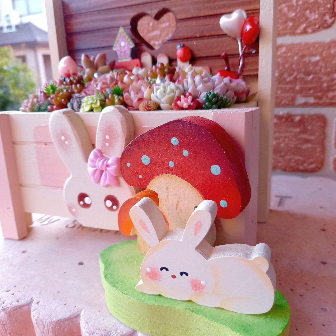 ❤️多肉植物❤️そのまま飾れる寄せ植え❤️のんびりうさぎちゃん~❤️