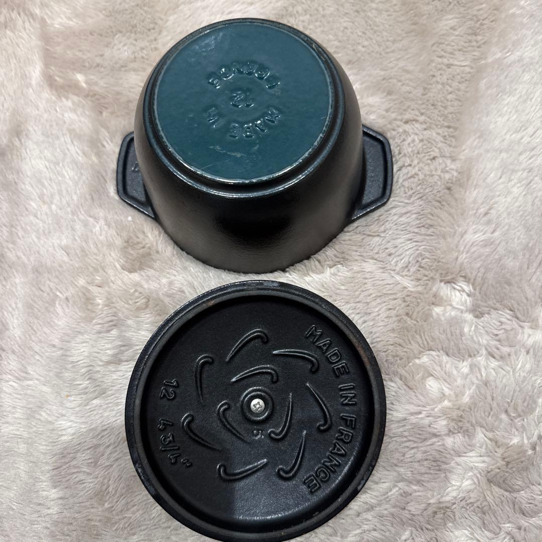 STAUB 鋳鉄製 ブラック ココット　デ　 ゴハン12㎝