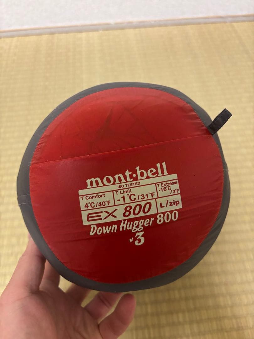 mont-bell Down Hugger 800 #3 赤　未使用