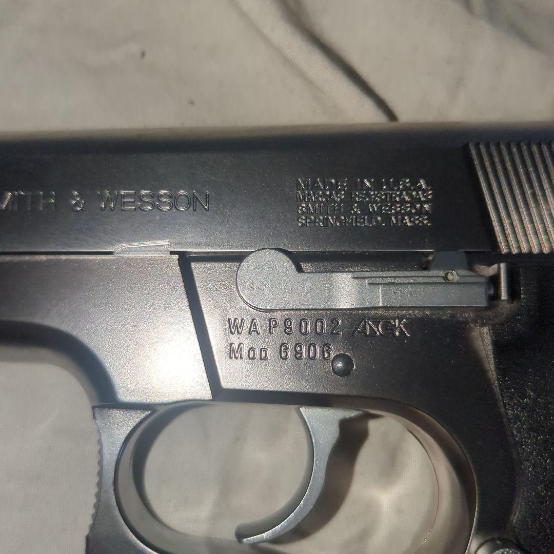 WA製 S&W M6906 ステンレスシルバーモデル 固定スライドガスガン