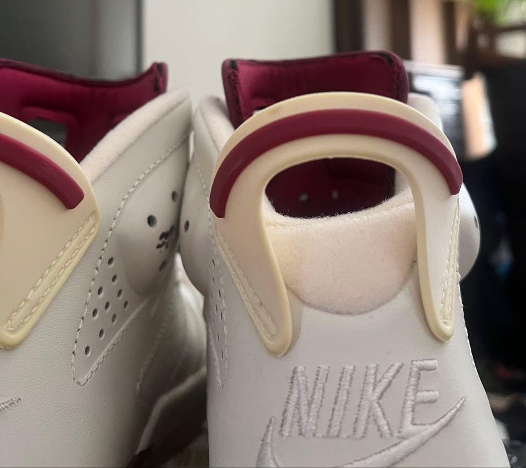正規品Nike Air Jordan 6 ホワイト/バーガンディ