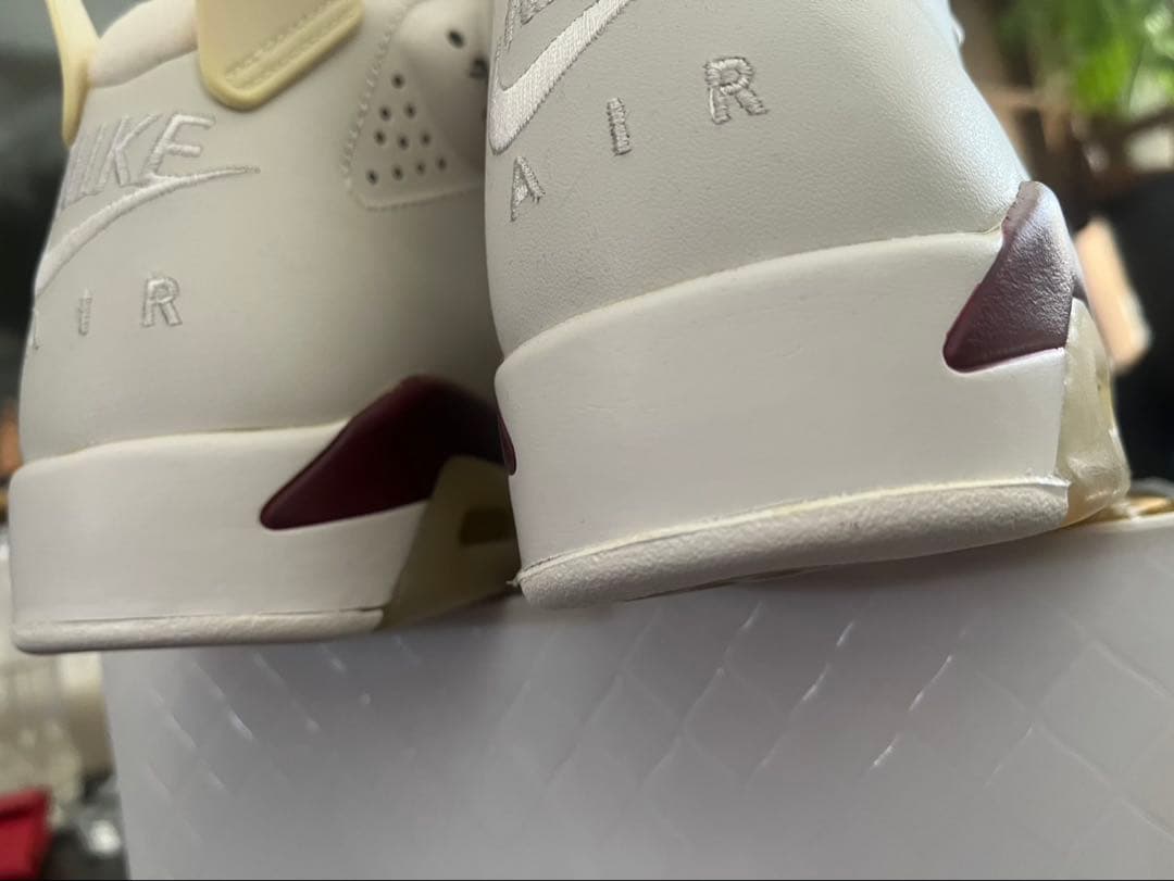 正規品Nike Air Jordan 6 ホワイト/バーガンディ