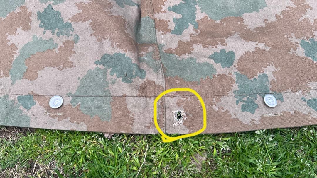 旧東ドイツ人民軍ポンチョテントタープ ブルメンターン フローラルカモ 軍幕