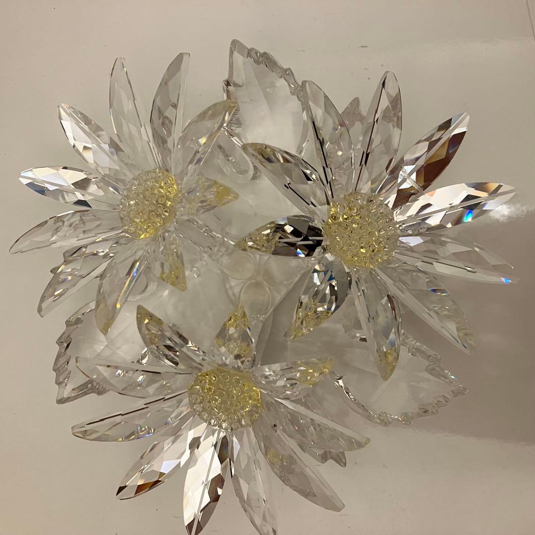 美品★ SWAROVSKI スワロフスキー　クリスタルガラス　エーデルワイス