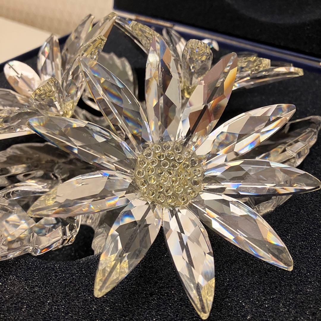美品★ SWAROVSKI スワロフスキー　クリスタルガラス　エーデルワイス