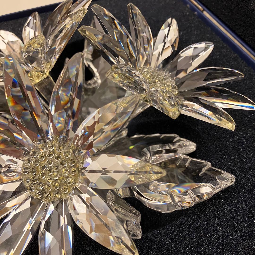 美品★ SWAROVSKI スワロフスキー　クリスタルガラス　エーデルワイス