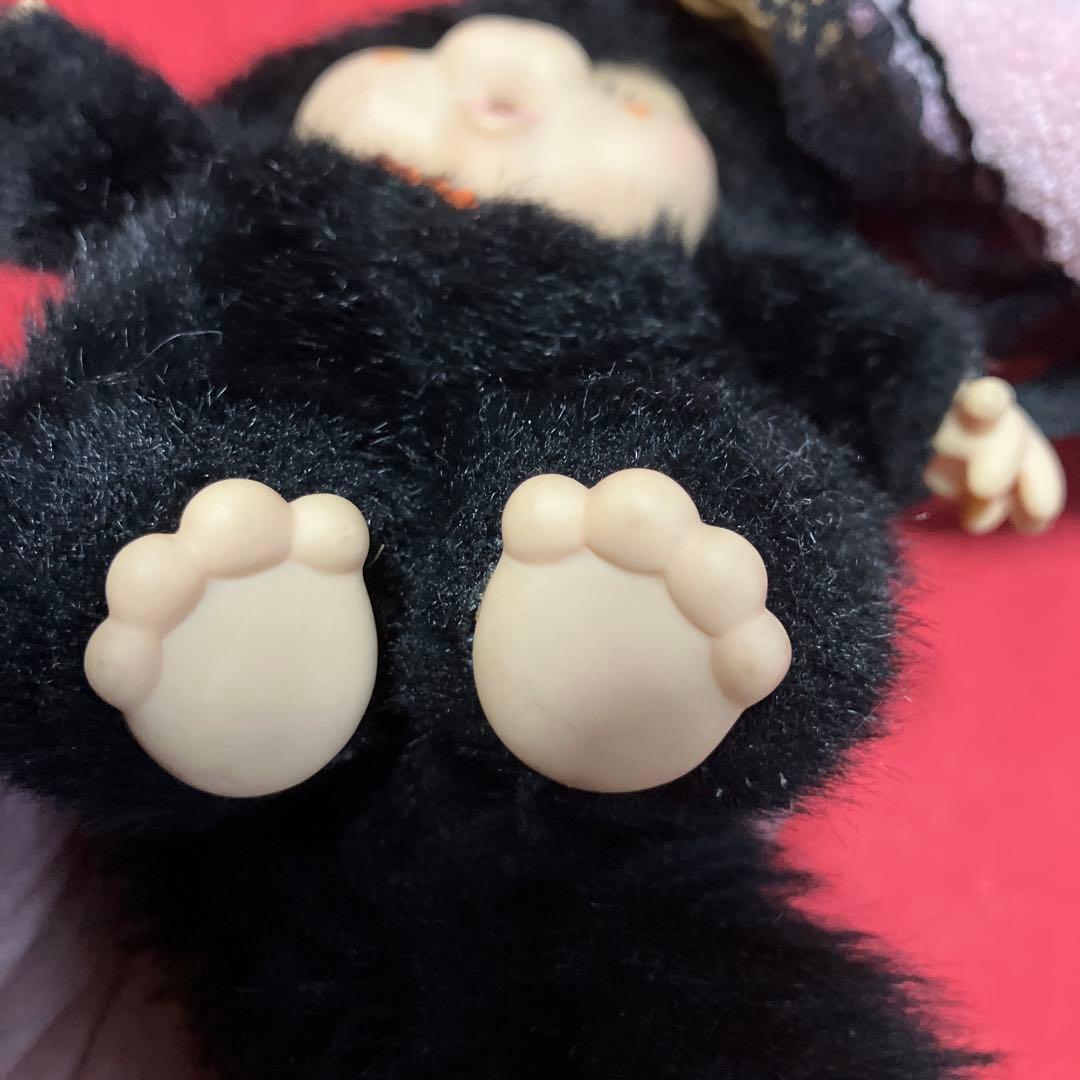 昭和レトロ　人形　ぬいぐるみ　ニャンコフ　猫　黒猫　指しゃぶり　モンチッチ　レア