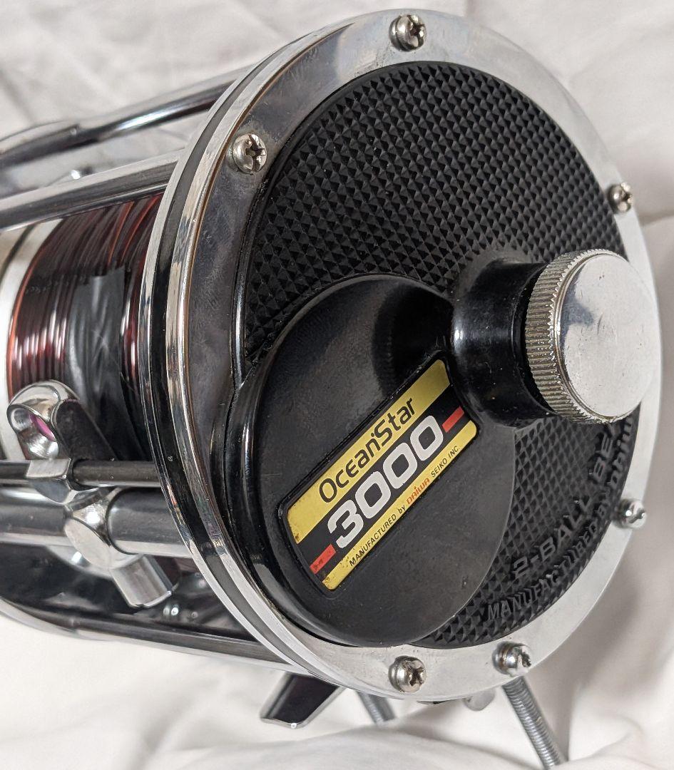 ダイワオーシャンスター3000レベルワインダー付両軸リール新品ライン38号付クエ