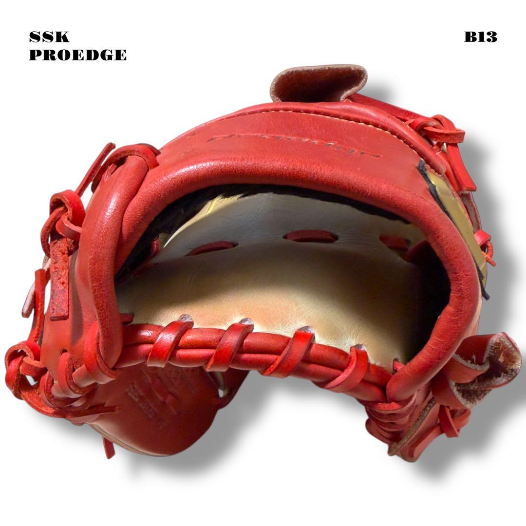 希少品！ SSK PROEDGE 軟式 野球 投手 グローブ グラブ レッド 赤