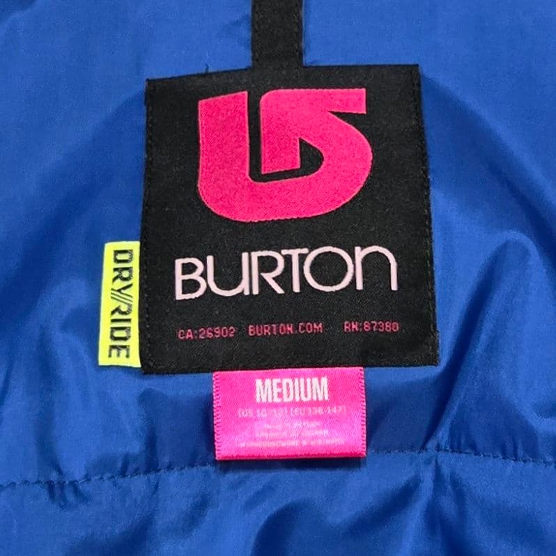 BURTON　スノーボードジャケット　M　ライトブルー系　スノボ　バートン　中綿