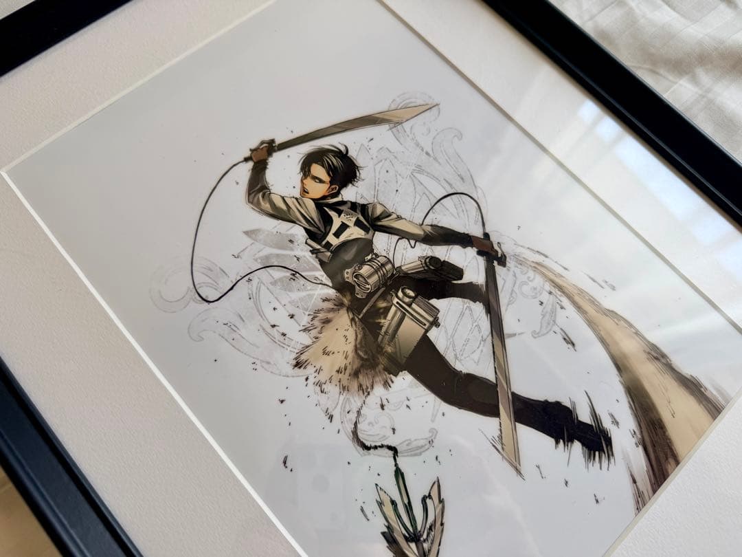 非売品進撃の巨人 リヴァイ風販促アート額 装IKEAフレーム