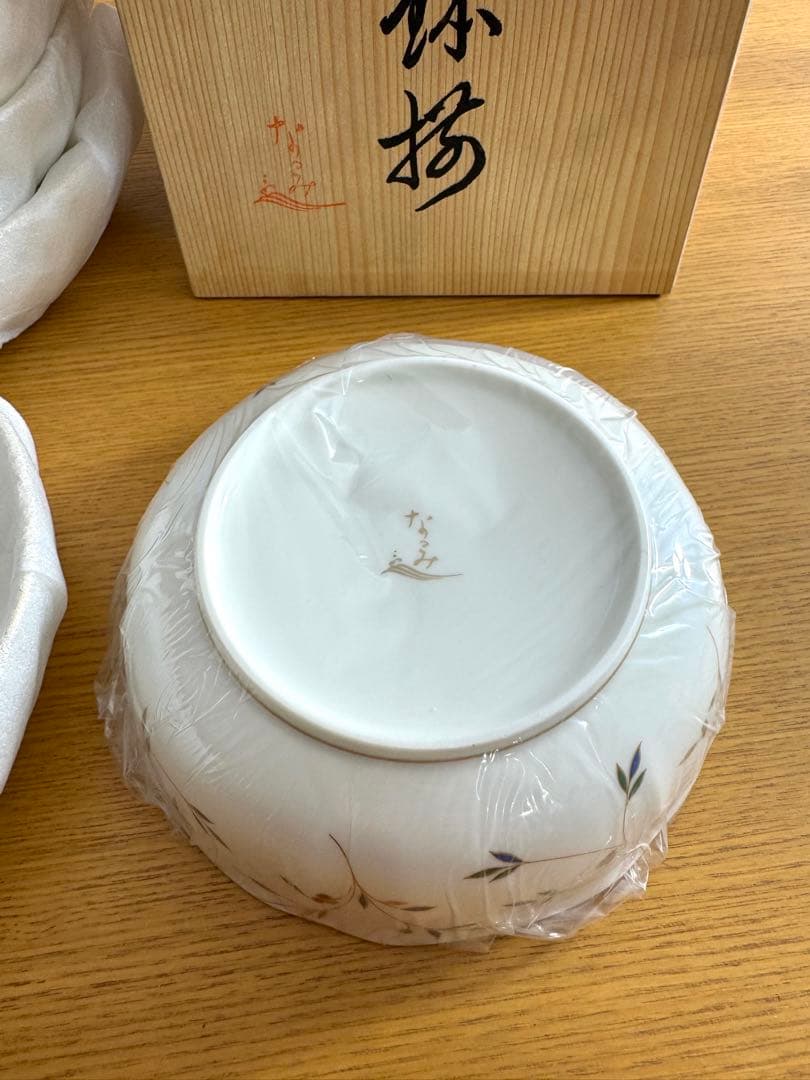 393 鳴海　なるみ　中鉢揃　5枚組　未使用品　共箱
