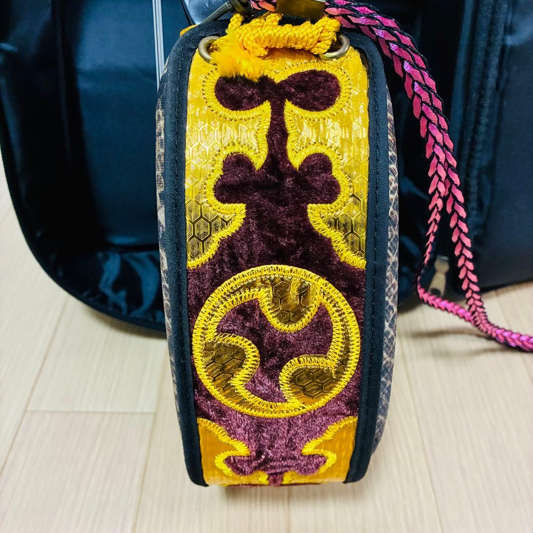 【美品】沖縄三線 入門用 初心者向け 人工皮 合皮 三味線 琉球和楽器