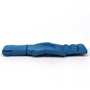 4WAY 座椅子/フロアチェア 【ネイビー】 幅70cm 肘付き 42段ギア