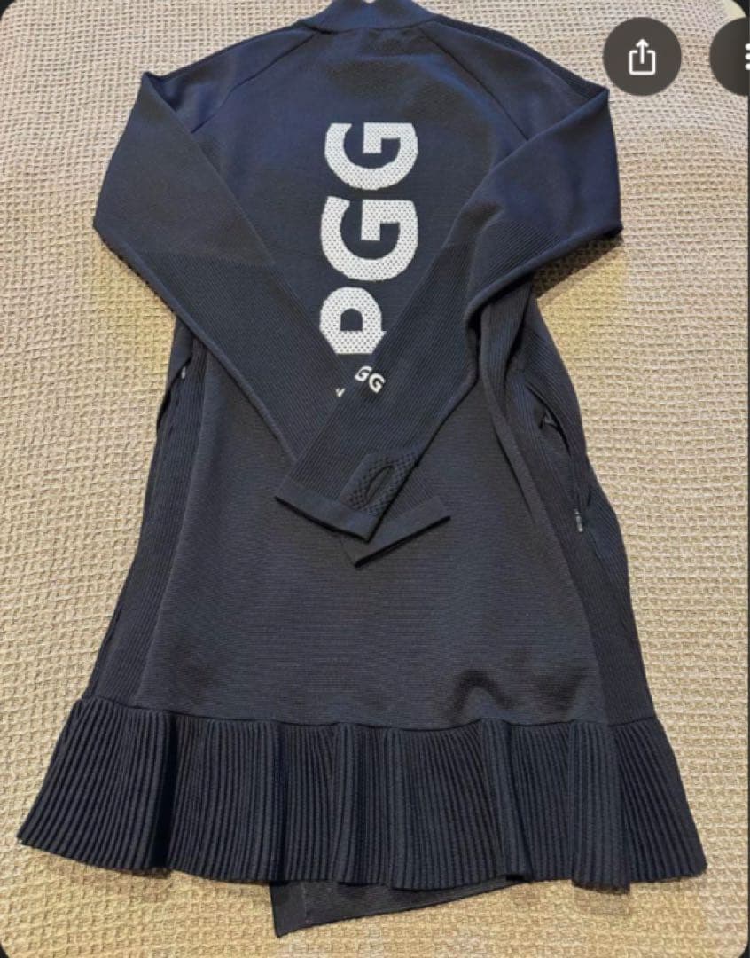 pgg☆ポリエステルヤーンハイネックワンピース☆サイズ0☆ネイビー