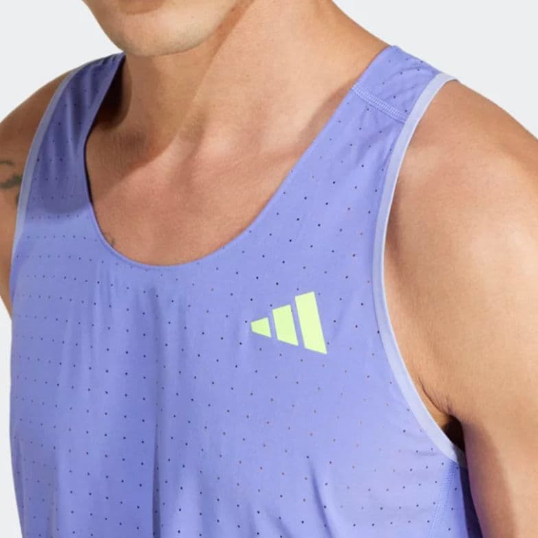■新品 adidas ADIZERO シングレット 紫M タンクトップ■