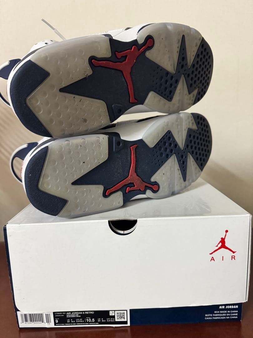 Air Jordan 6 Retro op ホワイト/ネイビー 9