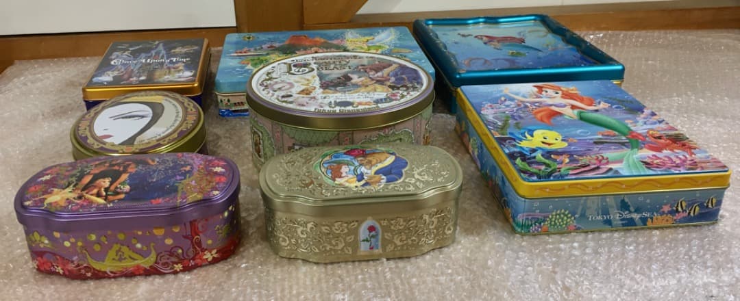 ○ディズニー 空き缶 8個セット プリンセス