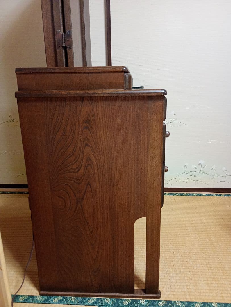 【中古品】木製ドレッサー・鏡台 　椅子同時購入必須
