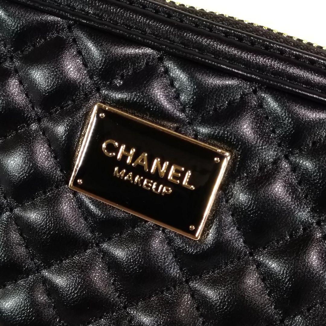 CHANEL マトラッセ ポーチ ショルダー 斜め掛け 黒 ゴールド チェーン
