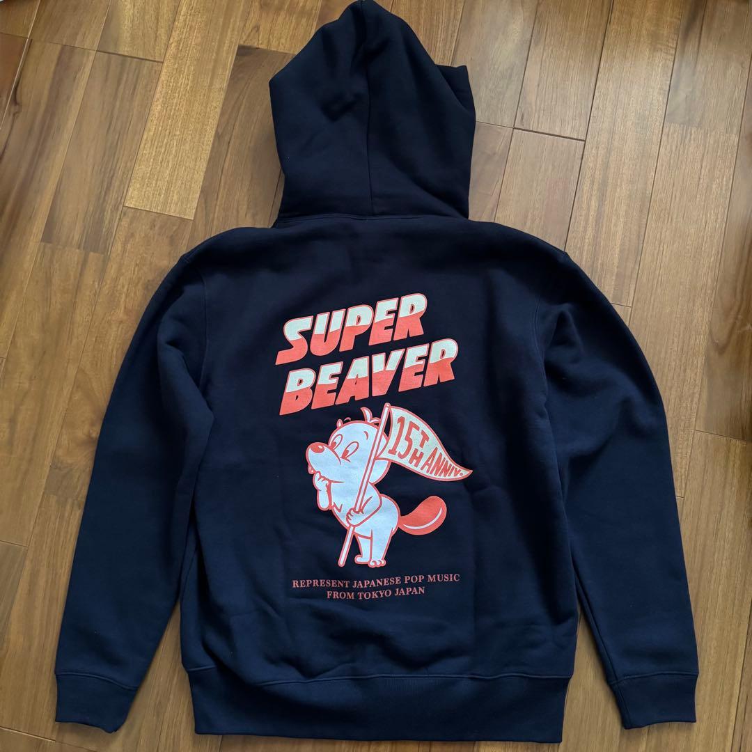SUPER BEAVER 15th ANNIV ジップアップパーカー ネイビーＬ