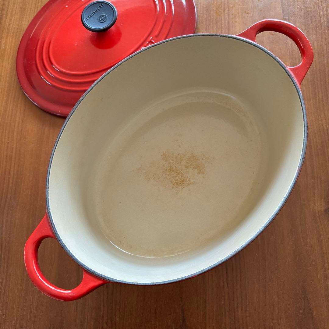 LE CREUSET レッド オーバル型両手鍋
