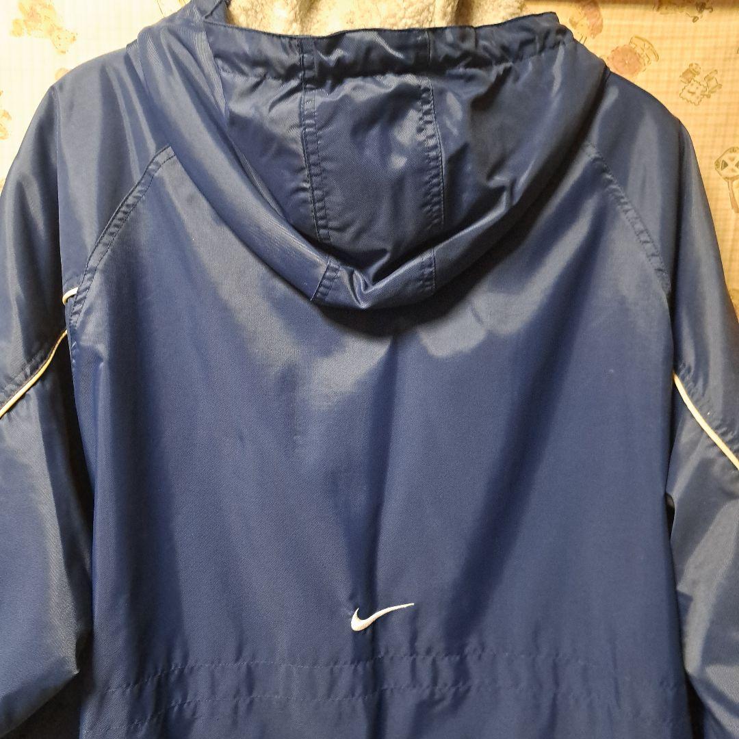 Nike ネイビー ベンチコート フリース裏地 取り外し可能フード