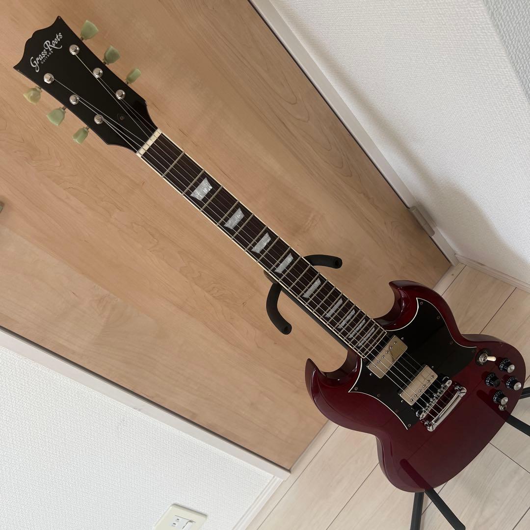 美品 グラスルーツ エレキギター Grass Roots G-SG Cherry
