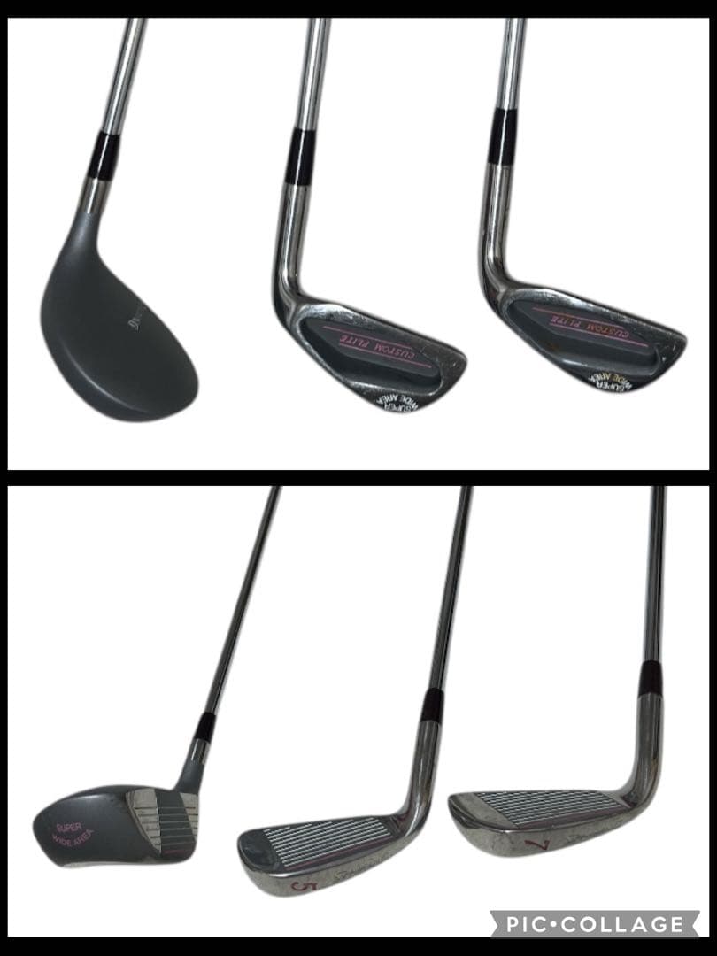 SPALDING レディース ゴルフクラブ 6本セット FILAケース付 中古