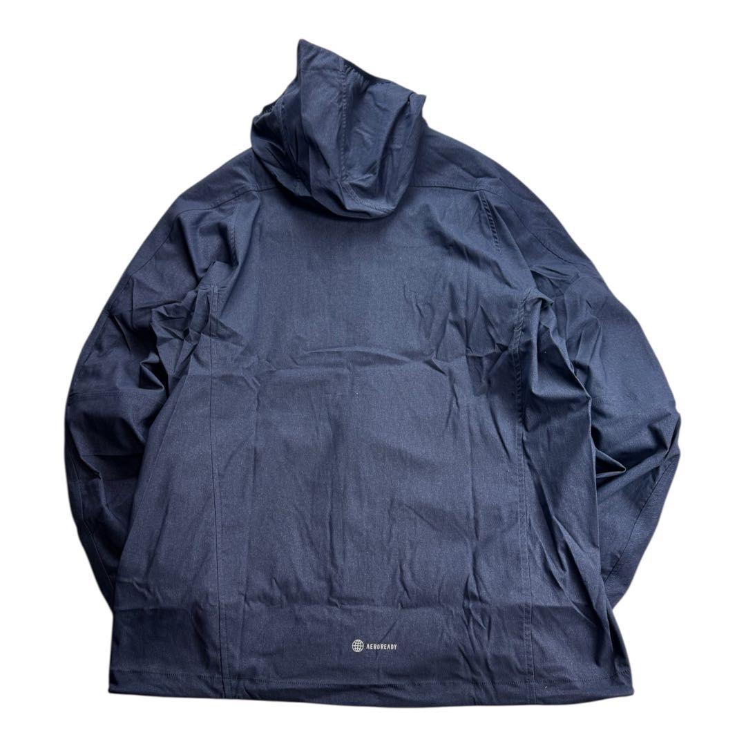 Ｂ新品 XL アディダス adidas デニム風ウーブンセットアップ 上下 紺
