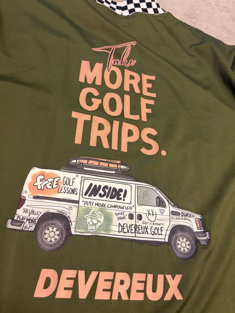DEVEREUXGOLF MORE TRIPチェッカーリブモックTEE XL