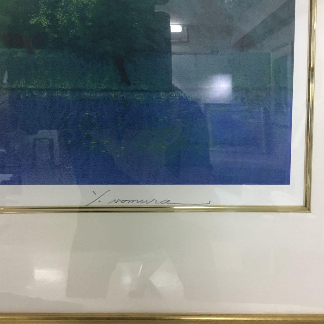野村義照先生の版画です　風景画 青系