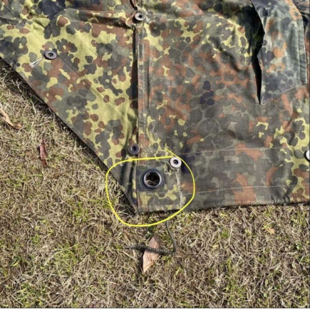 ふ*る様 ドイツ軍　軍幕②　ハーフシェルター２枚　迷彩　パップテント　ポール・収