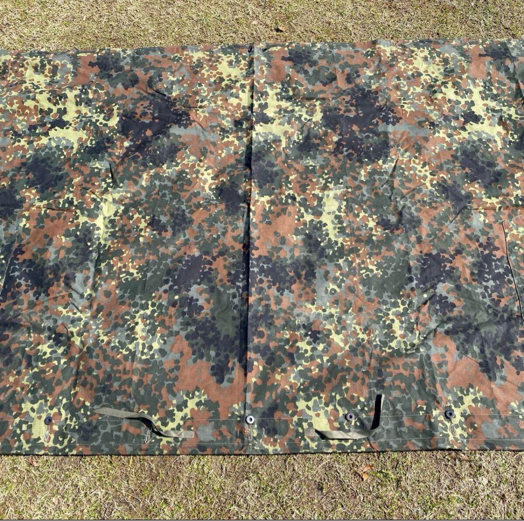 ふ*る様 ドイツ軍　軍幕②　ハーフシェルター２枚　迷彩　パップテント　ポール・収