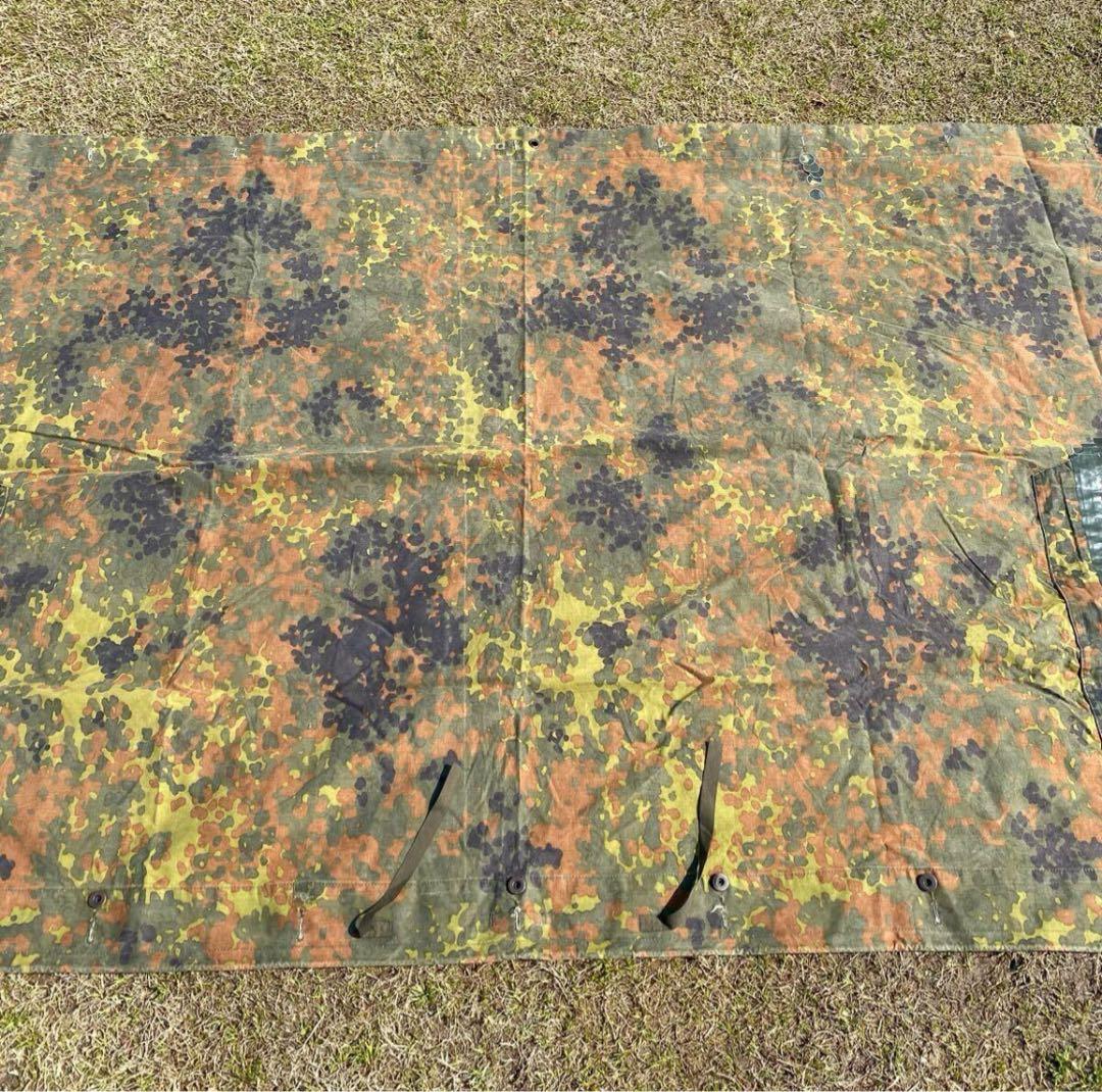 ふ*る様 ドイツ軍　軍幕②　ハーフシェルター２枚　迷彩　パップテント　ポール・収