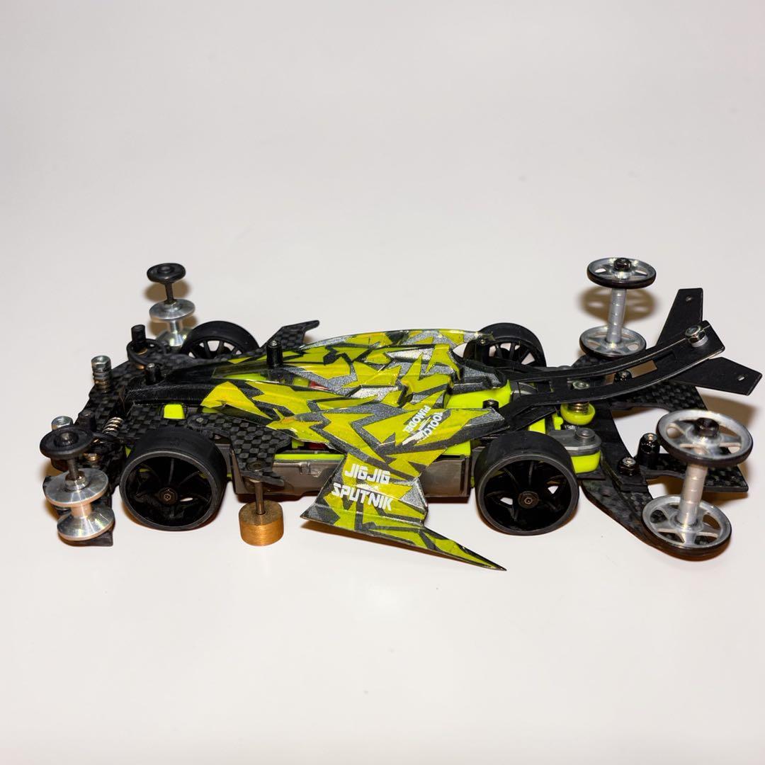 タミヤ ミニ四駆 MSフレキ 完成車 フルカーボン ATスラダン リアアンカー