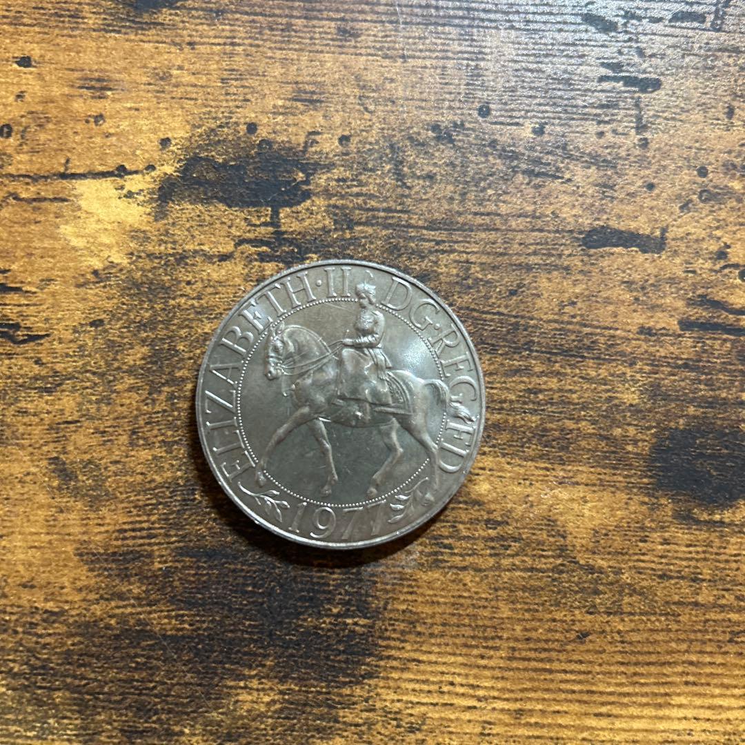 エリザベス2世 騎馬像銀貨 1977年 8枚セット