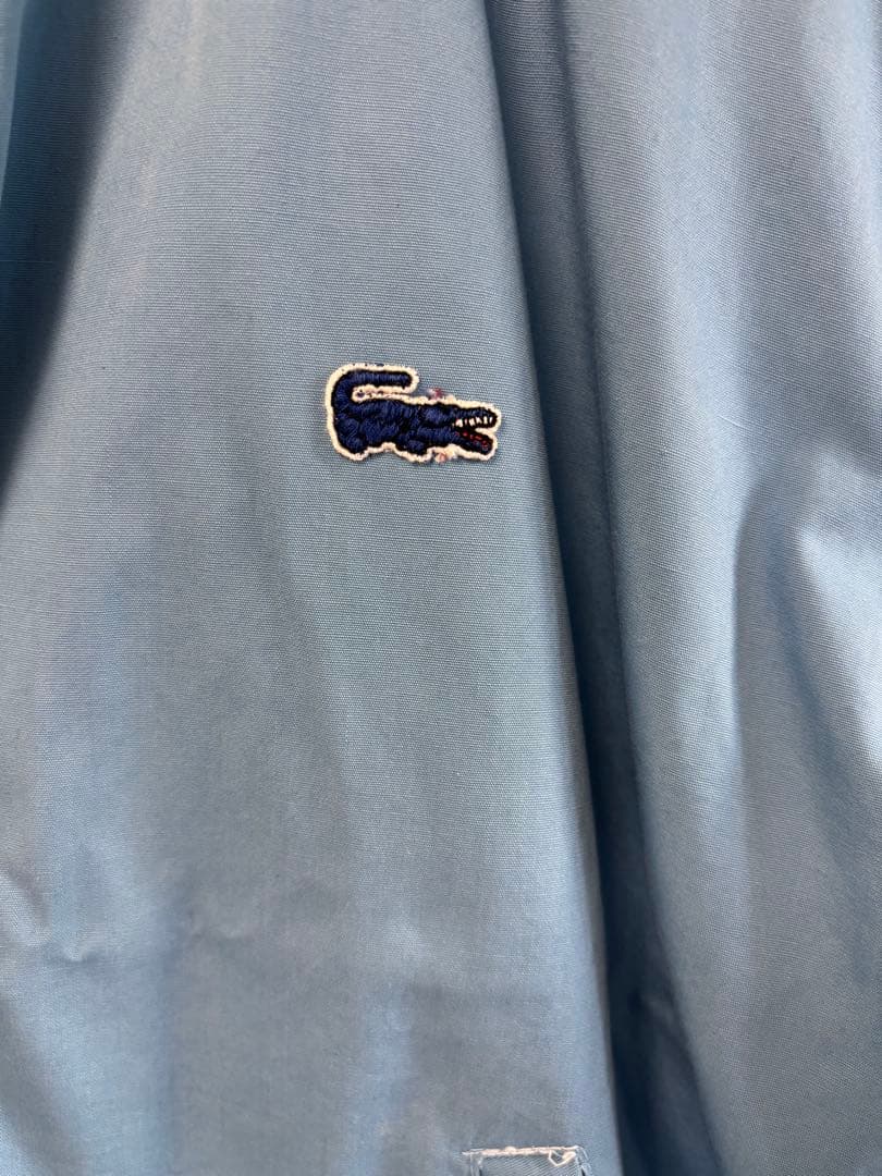 水色 1908 Lacoste zip up sports jacket