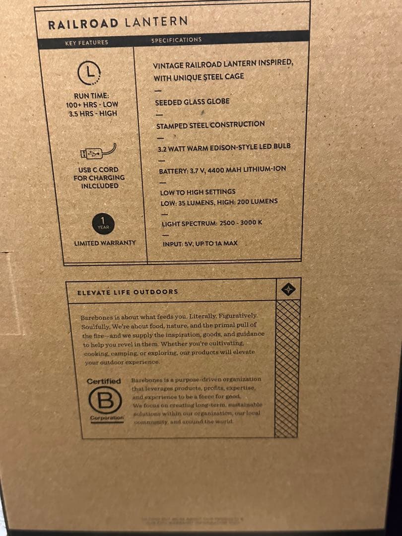 ☆新品☆ BAREBONES ベアボーンズ レイルロードランタン