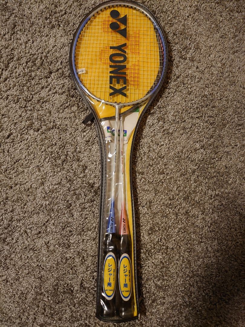 YONEX バドミントン ラケット GR-400 2本 セット ブルー ピンク