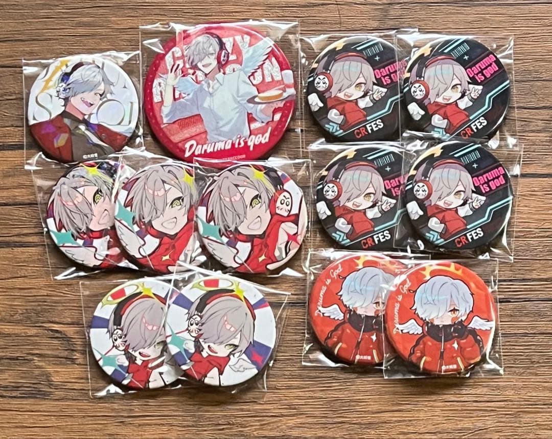 CR だるまいずごっど　缶バッジまとめ売り