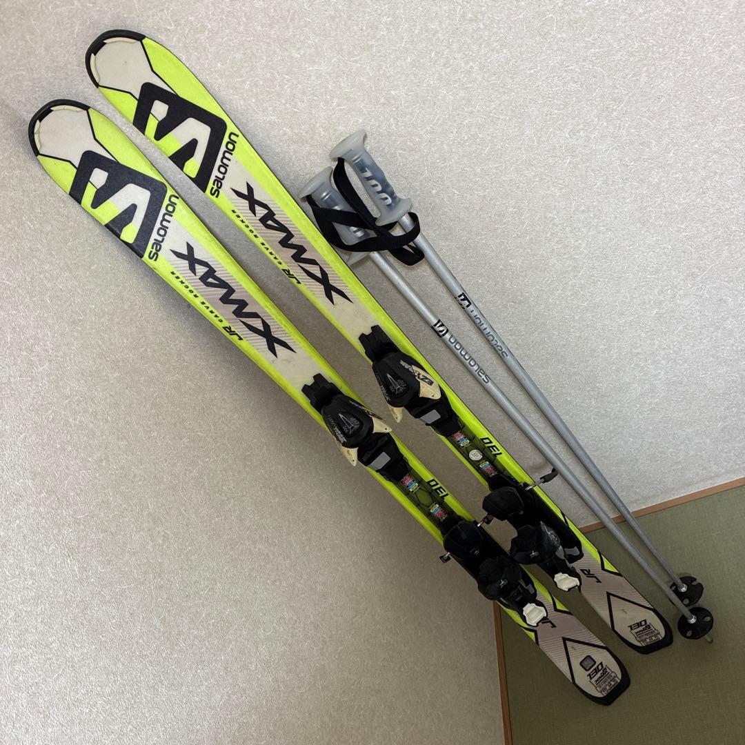 SALOMON サロモン　ジュニアスキー　ポール付き２点セット