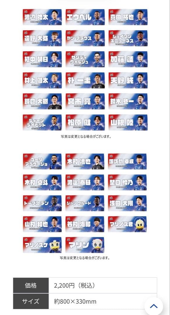 【新品・タオル付き】2026 横浜・Fマリノス ユニフォーム 9番 谷村海那